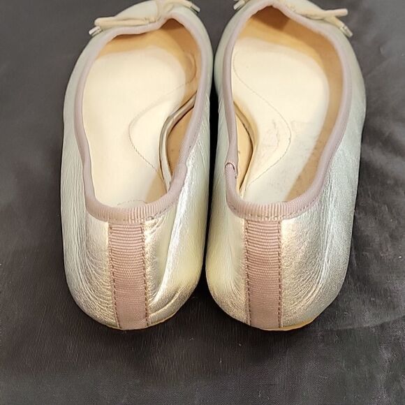 BRAND NEW LANDS'END SLIP ON SILVER METALLIC BALLERINAS FLAT SHOE - Picture 15 of 15